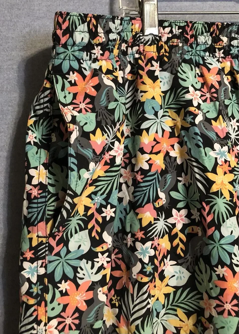 Chubbies Swim Trunks Mens 3XL XXXL Black Floral Toucan Hawaiian Tropical 7